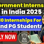 Government Internships in India 2025